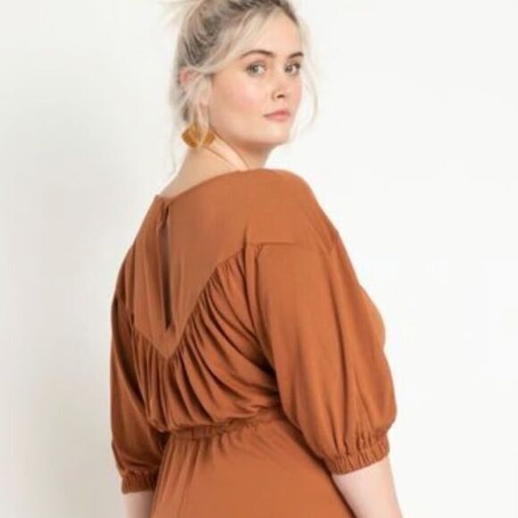 New! Eloquii *flawed*‎ Flowy Comfy Long Sleeve Jumpsuit, size 18/20 - Picture 3 of 16